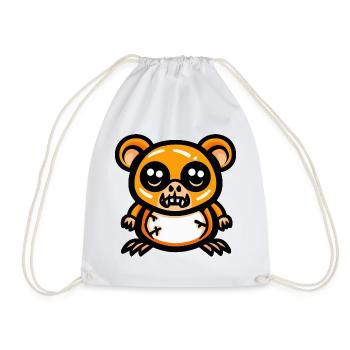 Hamster Halloween Comic Lustig - Turnbeutel - Weiß - Vorne