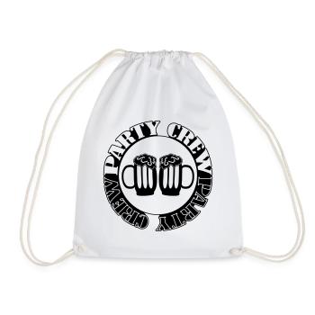 Party Crew Beer - Drawstring Bag - white - Front