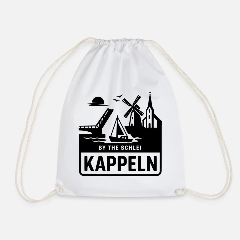 Kappeln Schlei SH Schleswig Holstein Silhouette - Turnbeutel - Weiß