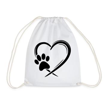 Patte de Cœur - Sac de sport léger - blanc - Devant