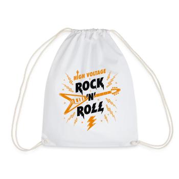 Hochspannungs-Rock'n'Roll-Gitarre - Turnbeutel - Weiß - Vorne