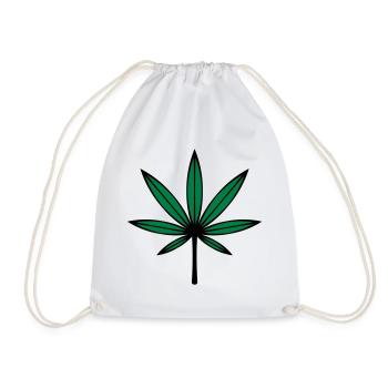 Cannabis / Marijuana / Feuille de chanvre (2C) - Sac de sport léger - blanc - Devant