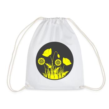 Fleurs jaunes en cercle - Sac de sport léger - blanc - Devant