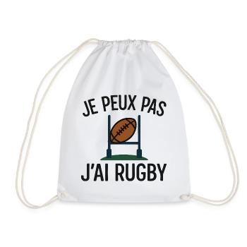 Je peux pas j'ai rugby - Sac de sport léger - blanc - Devant