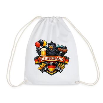 Bandeau animé allemand Bisouille saucisse - Sac de sport léger - blanc - Devant