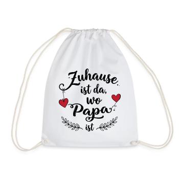 La maison, c’est là où est papa - Un doux design familial - Sac de sport léger - blanc - Devant