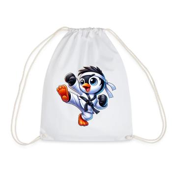 Süßer Pinguin Karate Kick Martial Arts - Turnbeutel - Weiß - Vorne