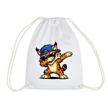 Dabbing Bobcat - Turnbeutel - Weiß - Vorne