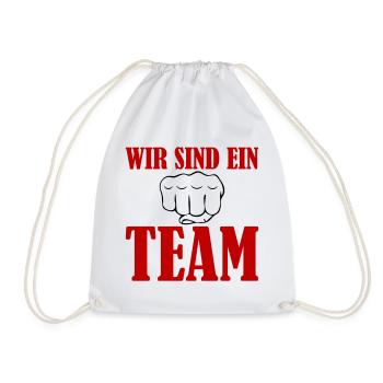 Wir Sind Ein Team  - Turnbeutel - Weiß - Vorne
