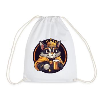 Bière de chat drôle - Sac de sport léger - blanc - Devant