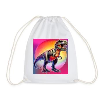 Dinosaurier - Turnbeutel - Weiß - Vorne