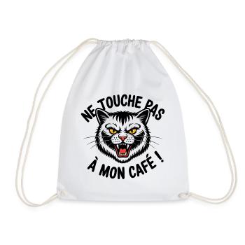 Ne touche pas à mon café ! - Sac de sport léger - blanc - Devant