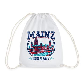 Cathédrale de Mayence, Allemagne, emblème du Rhin - Sac de sport léger - blanc - Devant