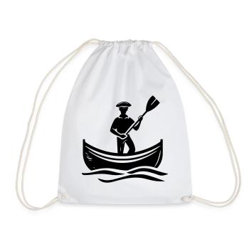 Captain Boat - Drawstring Bag - white - Front