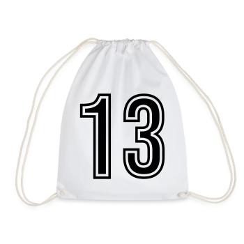 Symbole numérique 13 - Sac de sport léger - blanc - Devant