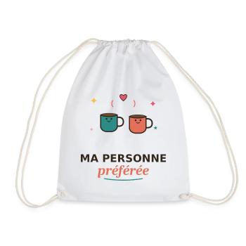 Ma Personne Préférée Tasses Amoureuses - Sac de sport léger - blanc - Devant