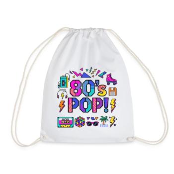80er-Jahre-Neon-Pop-Vibe - Turnbeutel - Weiß - Vorne