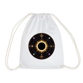 Total Solar Eclipse Corona Science Instrument - Drawstring Bag - white - Front