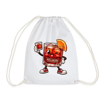 Negroni Kawaii Style – Süßer Cocktailspaß - Turnbeutel - Weiß - Vorne