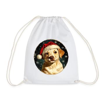 Border Collie Weihnachten - Turnbeutel - Weiß - Vorne