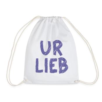 UR LIEB – Süßer Spruch mit österreichischem Charme - Turnbeutel - Weiß - Vorne