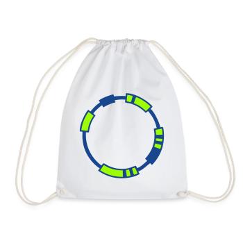 Plasmid DNA Genetik Logo - Turnbeutel - Weiß - Vorne