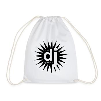 dj_at_work - Drawstring Bag - white - Front