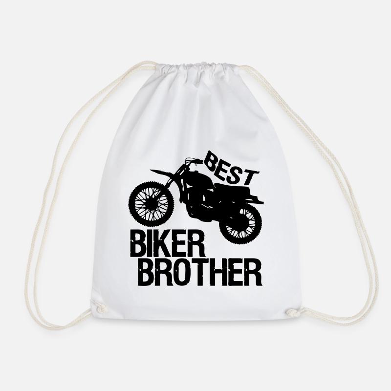 Biker Brother Motorrad Motorradfahrer Geschenk - Turnbeutel - Weiß