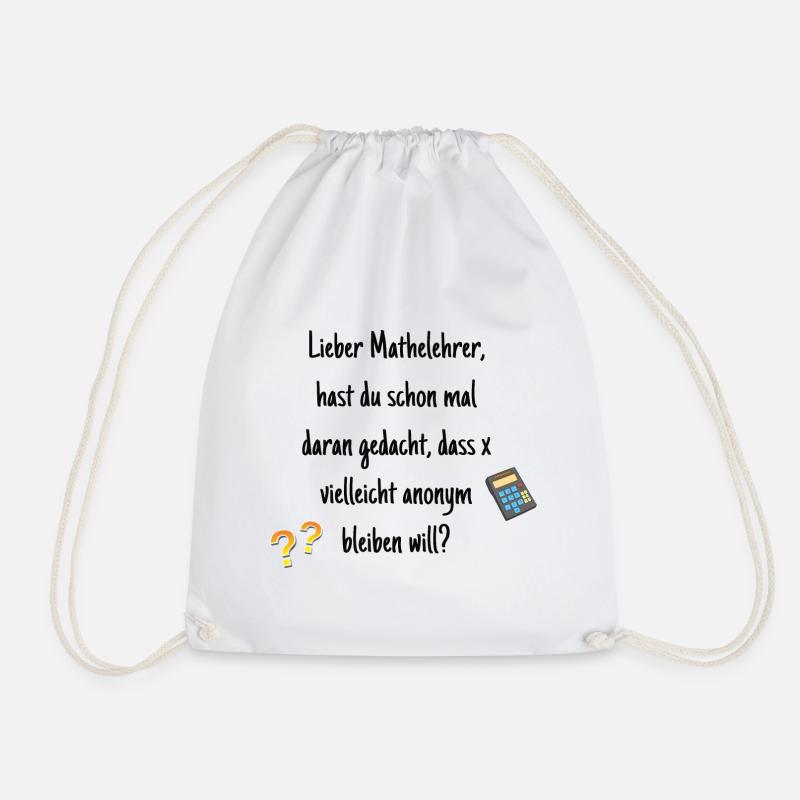 Mathelehrer Spruch Rechnen Mathe Geschenk - Turnbeutel - Weiß