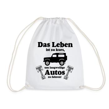 Offroad ,Geländewagen , 4x4 Fun , Das Leben..(25) - Turnbeutel - Weiß - Vorne