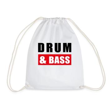 Drum and Bass - Drawstring Bag - white - Front