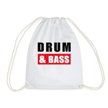 DnB Musik Drum And Bass - Turnbeutel - Weiß - Vorne