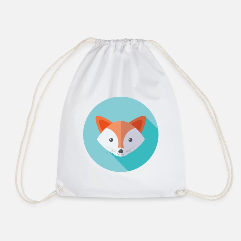Vector fox - Drawstring Bag - white