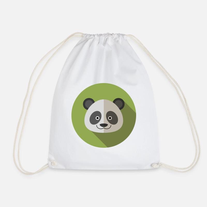 Vector panda - Drawstring Bag - white