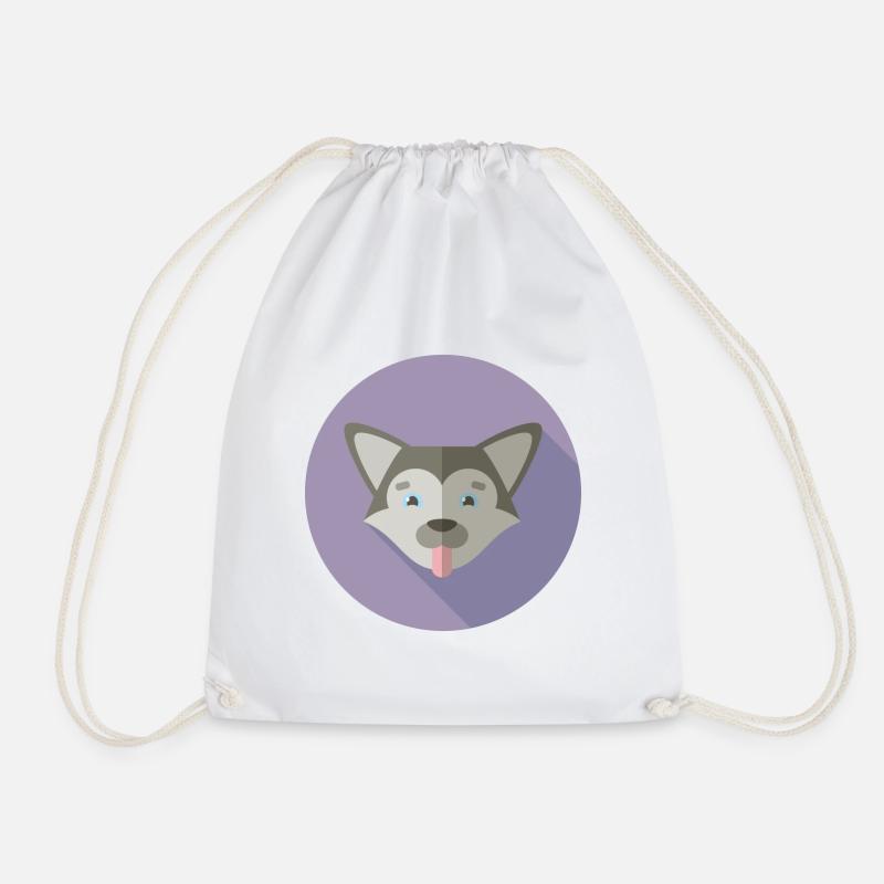 Vector Husky - Turnbeutel - Weiß