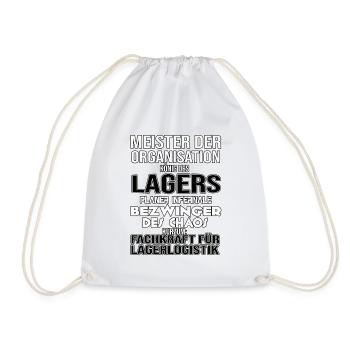 Geschenk Lagerlogistig Lager Hilfsarbeiter Lager - Turnbeutel - Weiß - Vorne