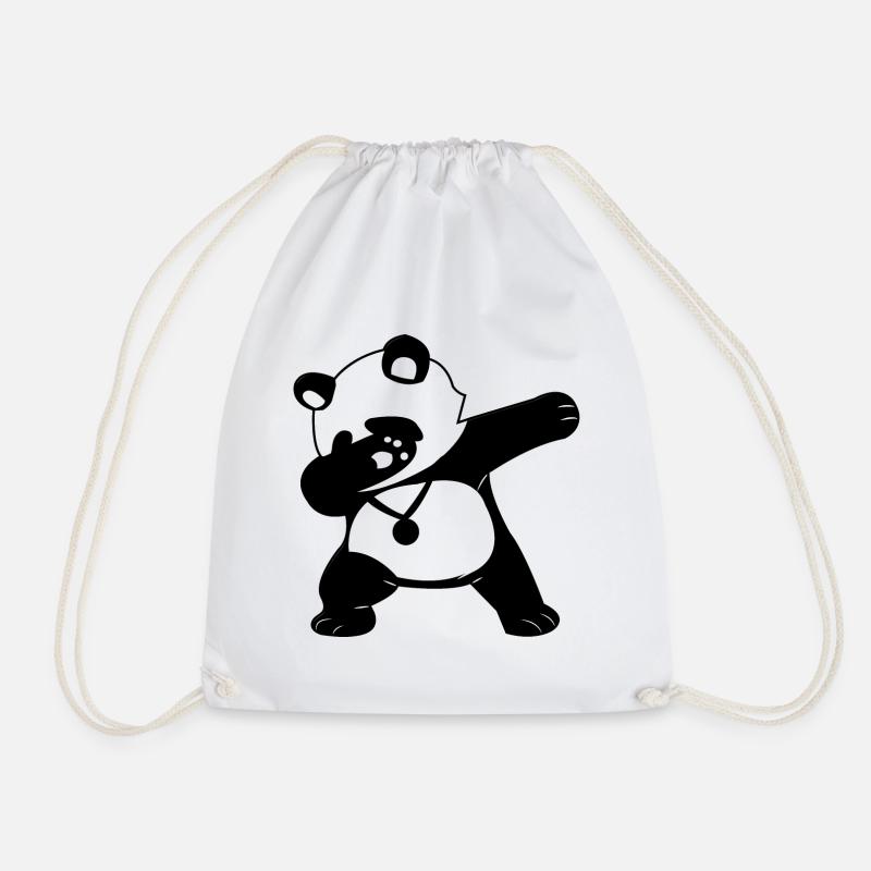 Dabbing Panda Dab - Drawstring Bag - white
