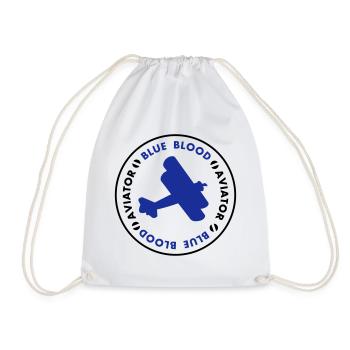 aviator - Drawstring Bag - white - Front