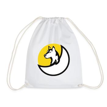 German shepherd dog - Drawstring Bag - white - Front