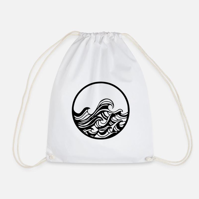 Vague eau surf surf mer océan mer Baltique - Sac de sport léger - blanc