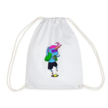 Unicorn fable fairy tale Colorful gift gift idea - Drawstring Bag - white - Front