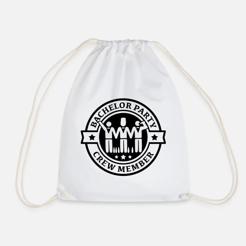 Bachelor Party Crew Member Bachelor Party - Drawstring Bag - white