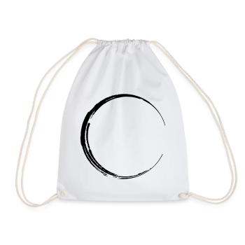 Symbol Circle Grunge Shape - Drawstring Bag - white - Front