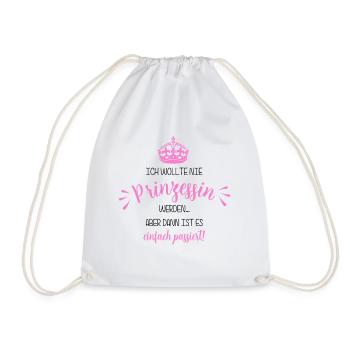 Je n'ai jamais voulu devenir une princesse ... - Sac de sport léger - blanc - Devant