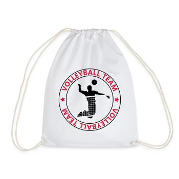 volleyball team - Drawstring Bag - white - Front