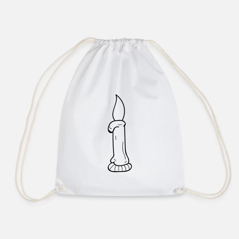 Kerze Geschenk Geschenkidee Magie - Turnbeutel - Weiß
