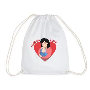 Forever Love Baby Mutter - Turnbeutel - Weiß - Vorne