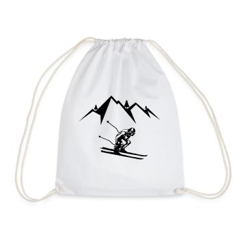 Skieur skieur - Sac de sport léger - blanc - Devant