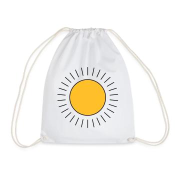 Sonne - Turnbeutel - Weiß - Vorne
