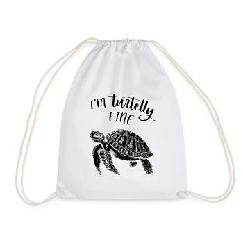 Turtle Turtle Gift Idea Turtle Animal - Drawstring Bag - white - Front